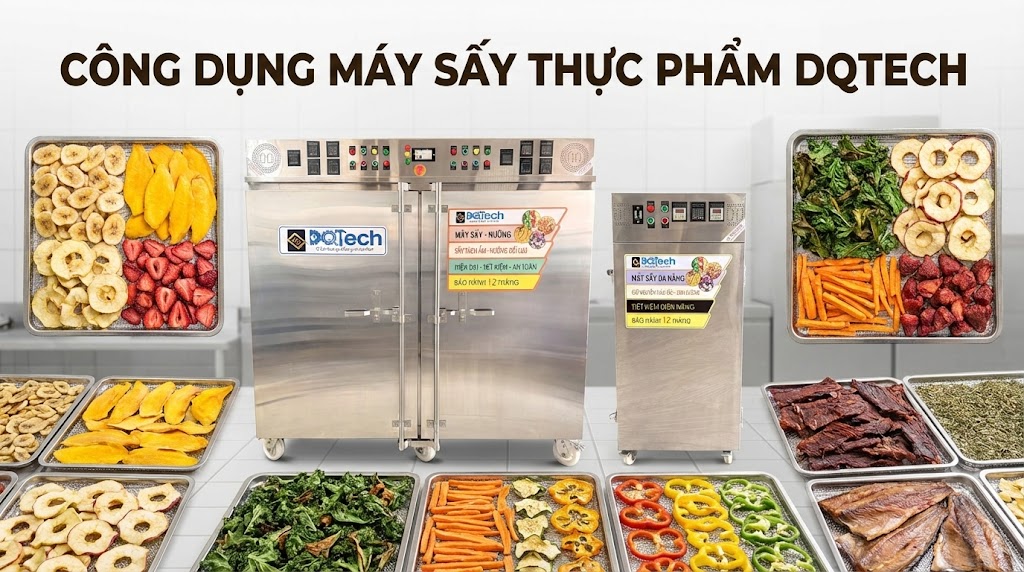 Công dụng máy sấy thực phẩm DQTech Công dụng máy sấy thực phẩm DQTech
