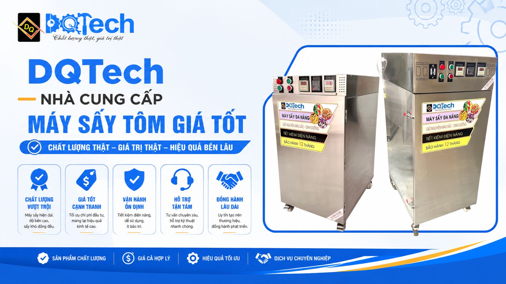 DQTech - Nhà cung cấp máy sấy tôm công nghiệp uy tín DQTech - Nhà cung cấp máy sấy tôm công nghiệp uy tín