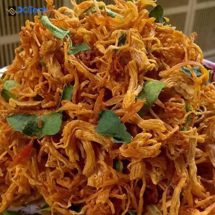 Khô gà lá chanh sấy bằng lò sấy DQTech Khô gà lá chanh sấy bằng lò sấy DQTech