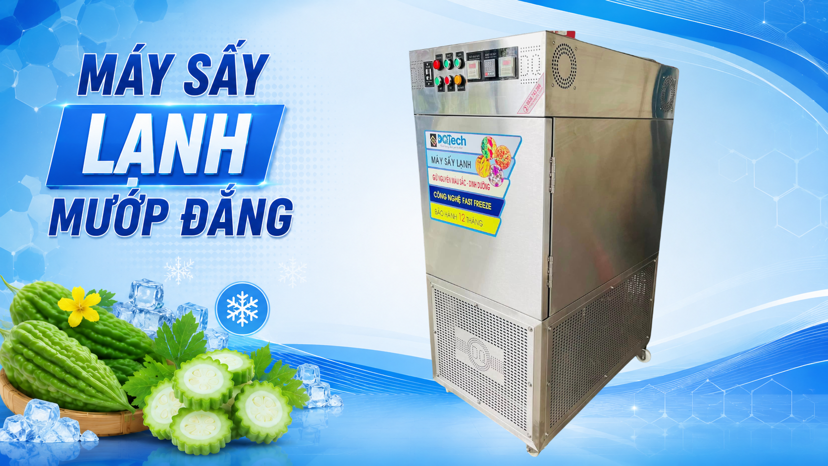 Máy sấy lạnh mướp đắng Máy sấy lạnh mướp đắng