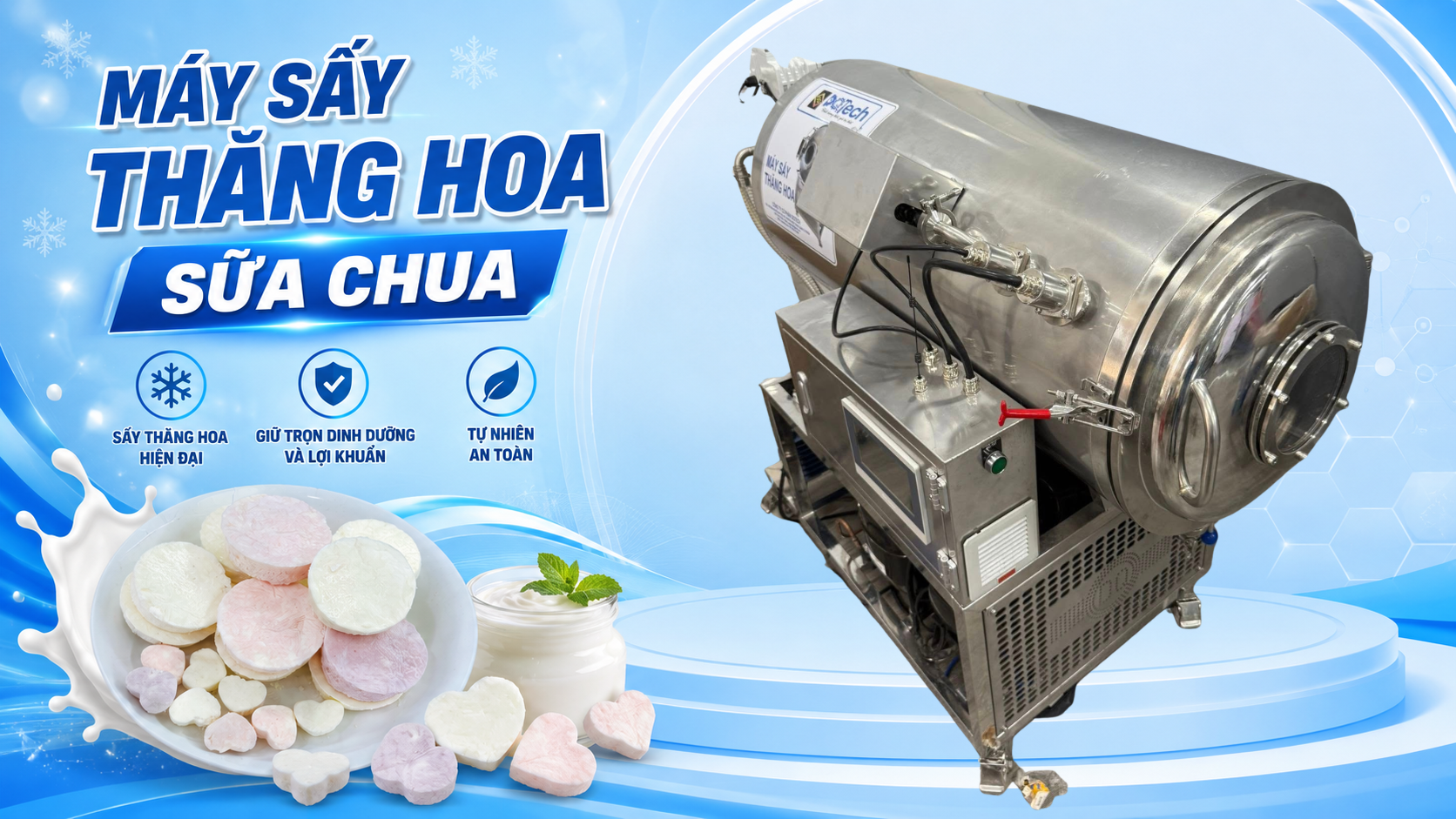 Máy sấy thăng hoa sữa chua Máy sấy thăng hoa sữa chua